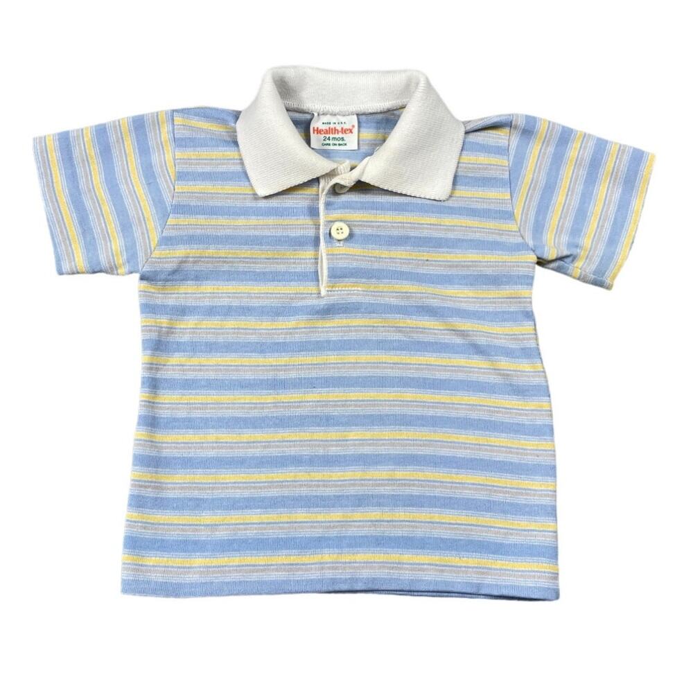 Vintage Healthtex Boys Size 24M Striped Polo Shirt